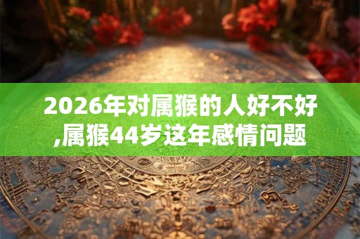 2026年对属猴的人好不好,属猴44岁这年感情问题