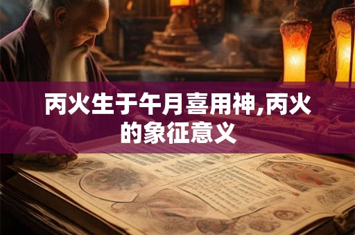 丙火生于午月喜用神,丙火的象征意义