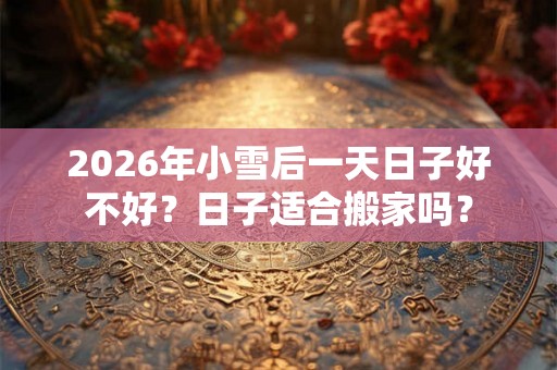 2026年小雪后一天日子好不好？日子适合搬家吗？