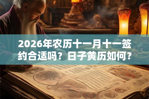 2026年农历十一月十一签约合适吗？日子黄历如何？