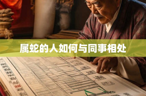 属蛇的人如何与同事相处