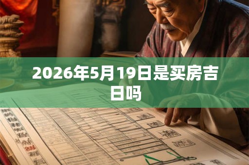 2026年5月19日是买房吉日吗 2026年5月19日是买房吉日吗