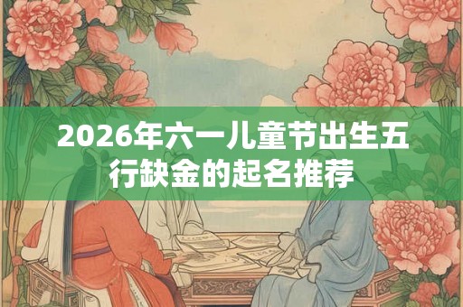 2026年六一儿童节出生五行缺金的起名推荐