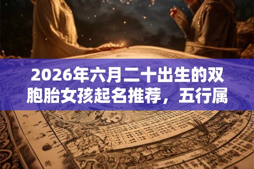 2026年六月二十出生的双胞胎女孩起名推荐，五行属什么