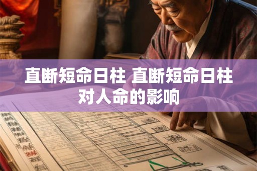 直断短命日柱 直断短命日柱对人命的影响 直断短命日柱 直断短命日柱对人命的影响