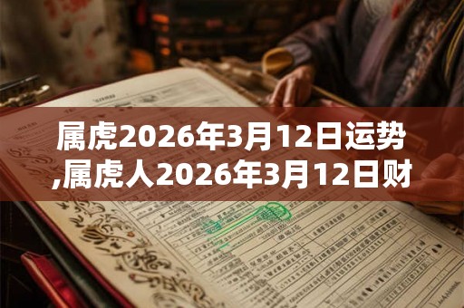 属虎2026年3月12日运势,属虎人2026年3月12日财运,生肖虎2026年3月12日运势 属虎2026年3月12日运势,属虎人2026年3月12日财运,生肖虎2026年3月12日运势