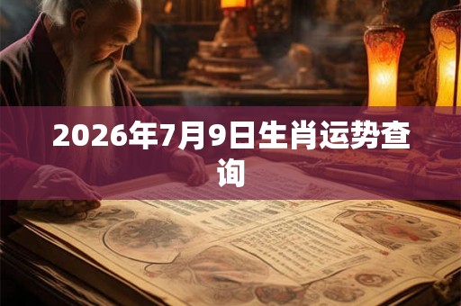 2026年7月9日生肖运势查询
