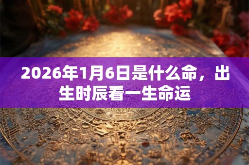 2026年1月6日是什么命，出生时辰看一生命运