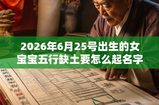 2026年6月25号出生的女宝宝五行缺土要怎么起名字 2026年6月25号出生的女宝宝五行缺土要怎么起名字
