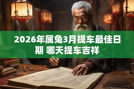 2026年属兔3月提车最佳日期 哪天提车吉祥