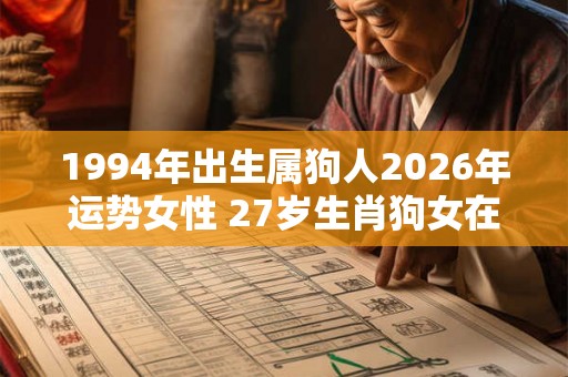 1994年出生属狗人2026年运势女性 27岁生肖狗女在2026年运气如何
