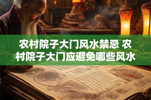 农村院子大门风水禁忌 农村院子大门应避免哪些风水禁忌 农村院子大门风水禁忌 农村院子大门应避免哪些风水禁忌
