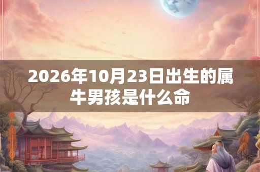 2026年10月23日出生的属牛男孩是什么命