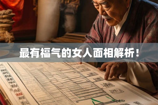 最有福气的女人面相解析！