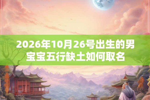 2026年10月26号出生的男宝宝五行缺土如何取名 2026年10月26号出生的男宝宝五行缺土如何取名