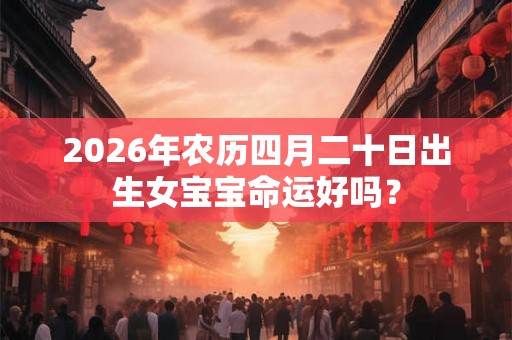 2026年农历四月二十日出生女宝宝命运好吗？
