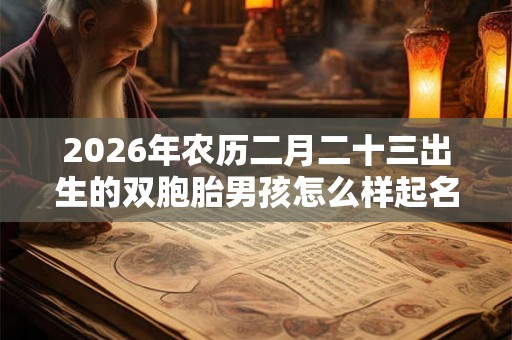 2026年农历二月二十三出生的双胞胎男孩怎么样起名字，五行属什么