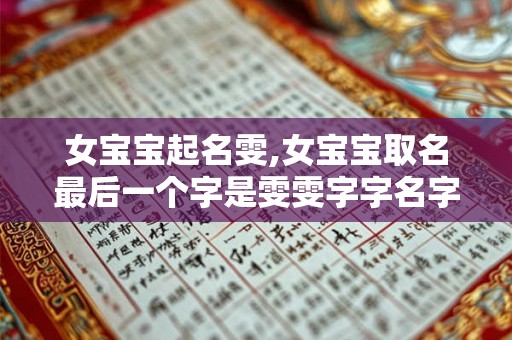 女宝宝起名雯,女宝宝取名最后一个字是雯雯字字名字有哪些