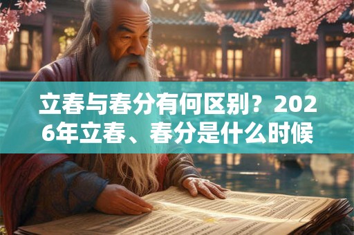 立春与春分有何区别？2026年立春、春分是什么时候？