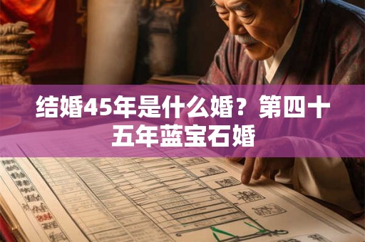 结婚45年是什么婚？第四十五年蓝宝石婚