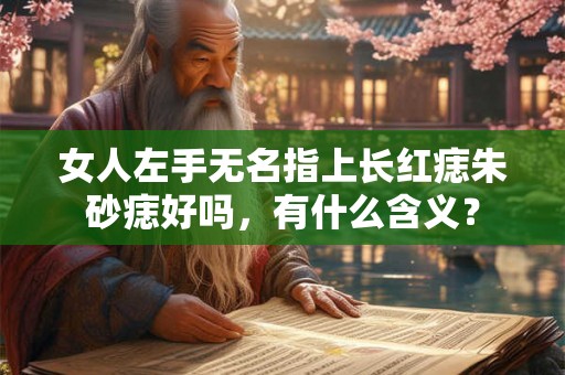 女人左手无名指上长红痣朱砂痣好吗，有什么含义？