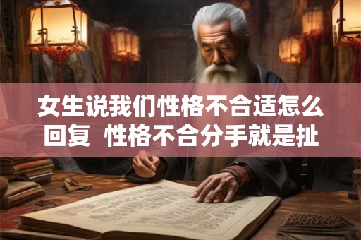 女生说我们性格不合适怎么回复  性格不合分手就是扯淡