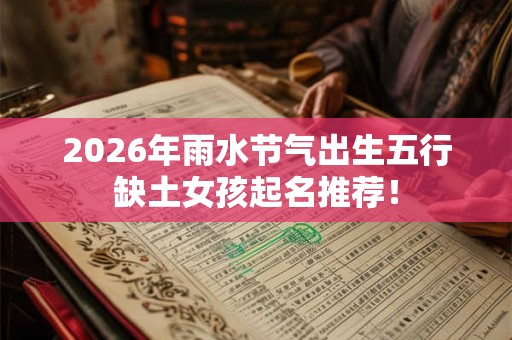 2026年雨水节气出生五行缺土女孩起名推荐！