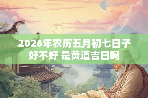 2026年农历五月初七日子好不好 是黄道吉日吗