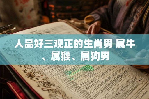 人品好三观正的生肖男 属牛、属猴、属狗男