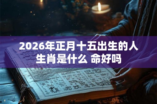 2026年正月十五出生的人生肖是什么 命好吗 2026年正月十五出生的人生肖是什么 命好吗