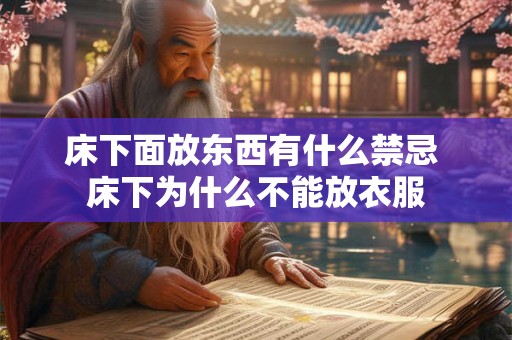 床下面放东西有什么禁忌 床下为什么不能放衣服 床下面放东西有什么禁忌 床下为什么不能放衣服