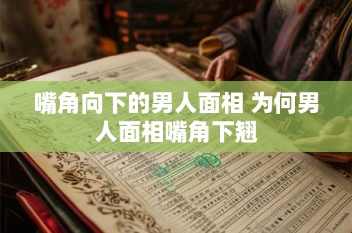 嘴角向下的男人面相 为何男人面相嘴角下翘
