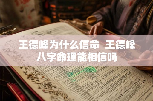 王德峰为什么信命  王德峰八字命理能相信吗