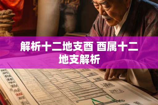 解析十二地支酉 酉属十二地支解析