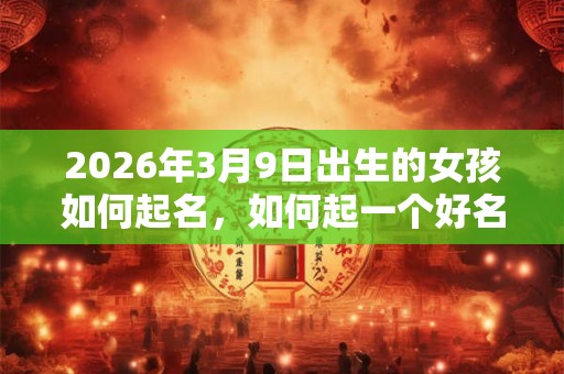 2026年3月9日出生的女孩如何起名，如何起一个好名字？