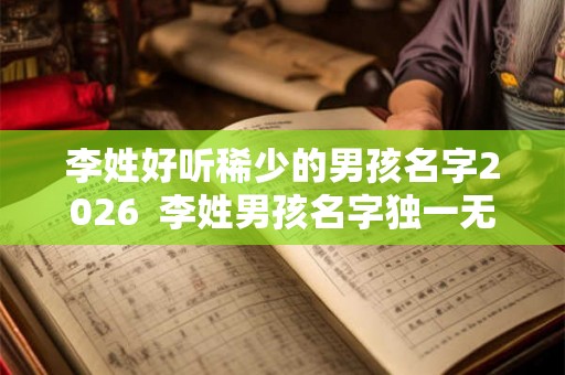 李姓好听稀少的男孩名字2026  李姓男孩名字独一无二