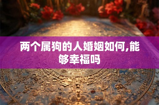 两个属狗的人婚姻如何,能够幸福吗