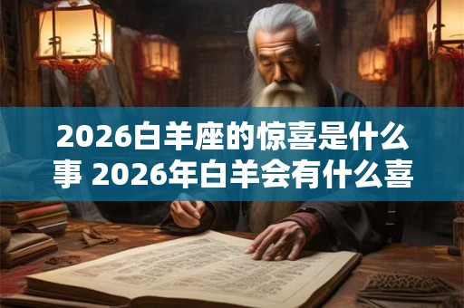 2026白羊座的惊喜是什么事 2026年白羊会有什么喜事