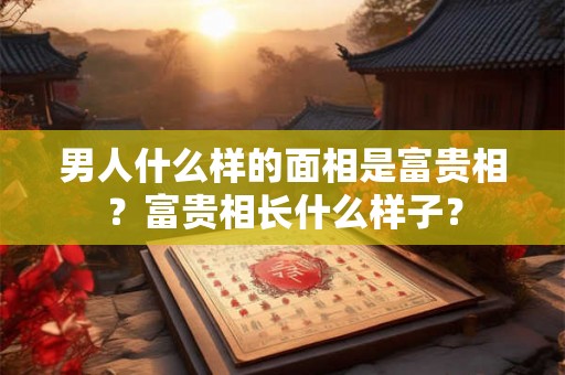 男人什么样的面相是富贵相？富贵相长什么样子？