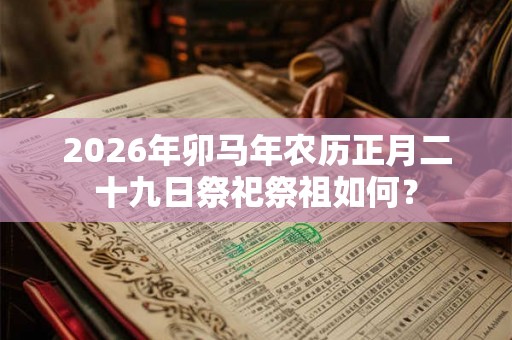 2026年卯马年农历正月二十九日祭祀祭祖如何？