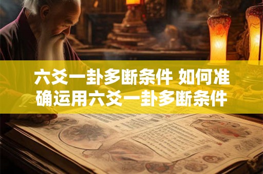 六爻一卦多断条件 如何准确运用六爻一卦多断条件