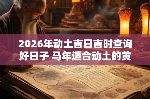 2026年动土吉日吉时查询好日子 马年适合动土的黄道吉日 2026年动土吉日吉时查询好日子 马年适合动土的黄道吉日