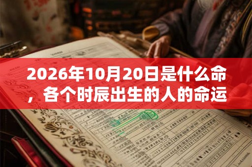 2026年10月20日是什么命，各个时辰出生的人的命运