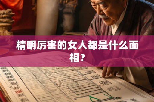 精明厉害的女人都是什么面相？