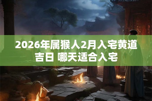 2026年属猴人2月入宅黄道吉日 哪天适合入宅