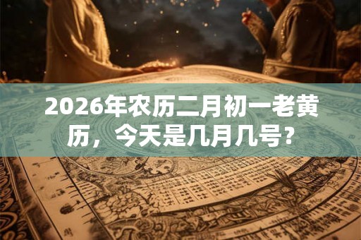 2026年农历二月初一老黄历，今天是几月几号？