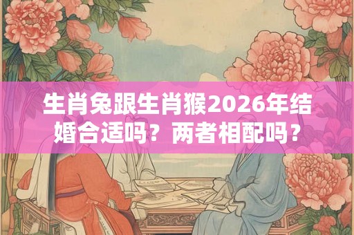 生肖兔跟生肖猴2026年结婚合适吗？两者相配吗？