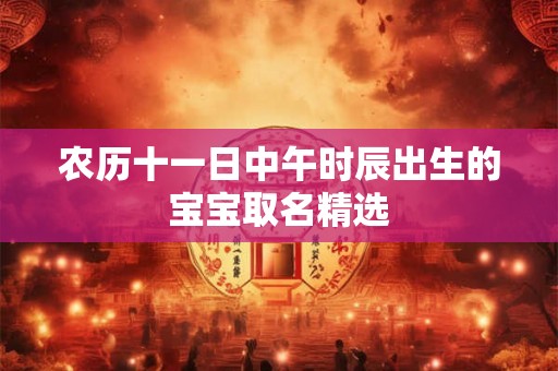 农历十一日中午时辰出生的宝宝取名精选