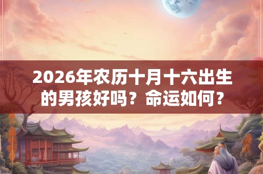 2026年农历十月十六出生的男孩好吗?命运如何? 2026年农历十月十六出生的男孩好吗?命运如何?