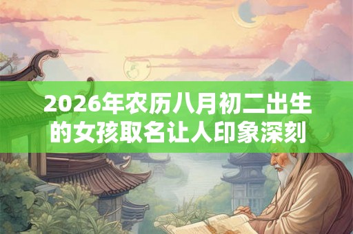 2026年农历八月初二出生的女孩取名让人印象深刻